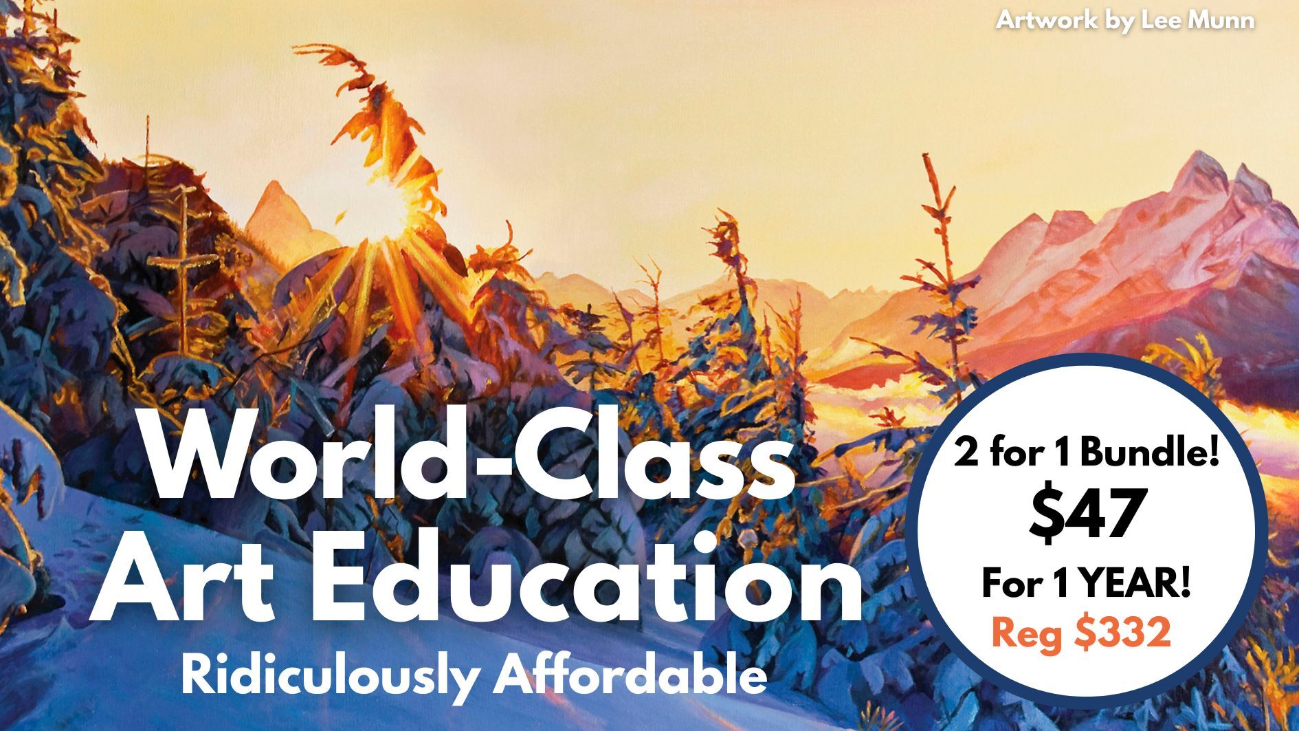 World-class art education. Ridiculously affordable. 2 for 1 bundle — $47 for 1 year, regular $332. Artwork by Caprice Hogg.